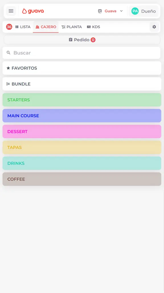 Mobile view of Guava's orders