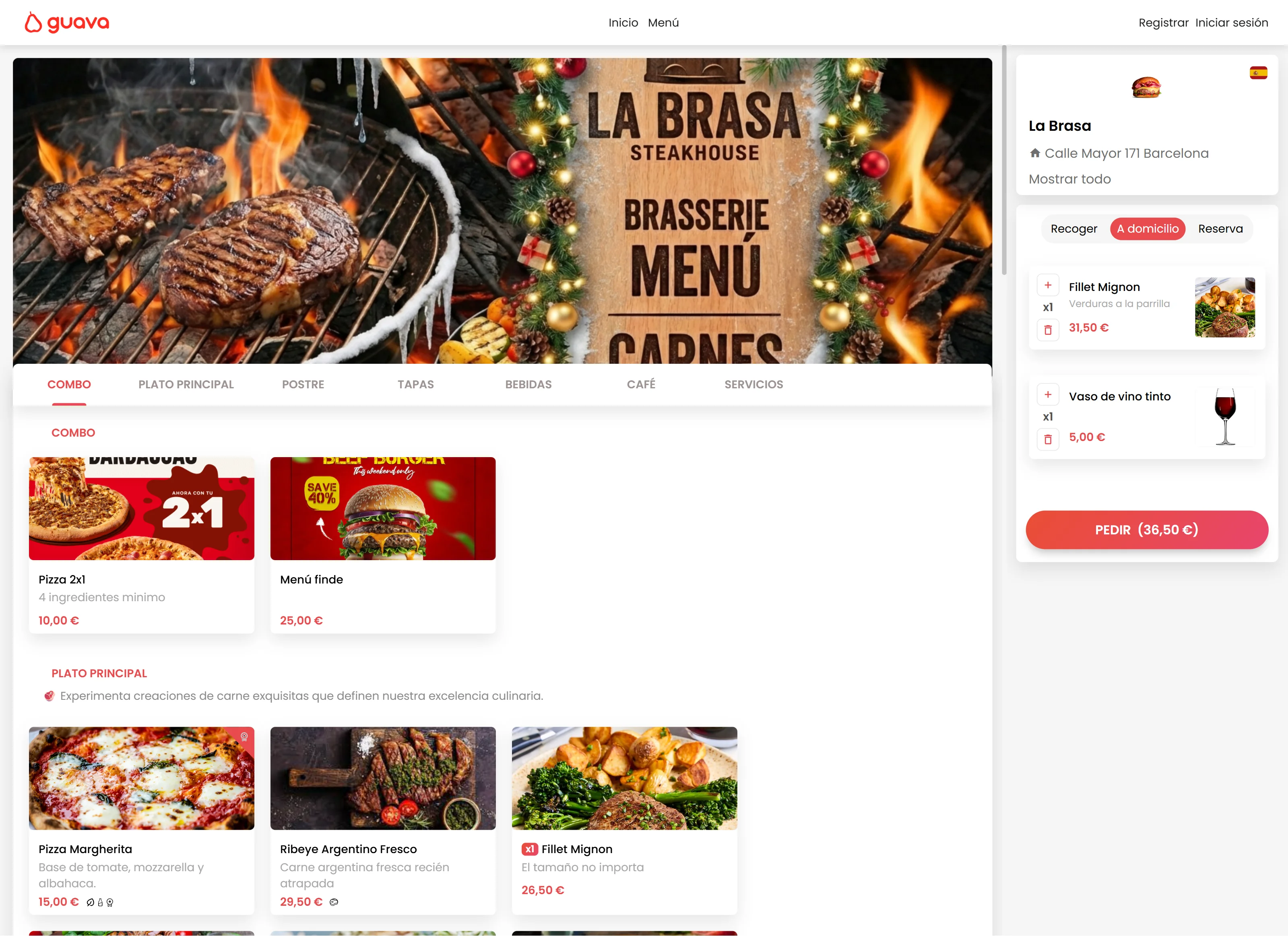 Cardápio digital no Guava 1