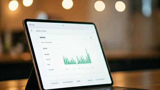 Photorealistic render of Guava dashboard on a high-end tablet on a restaurant counter, showing live orders and key metrics